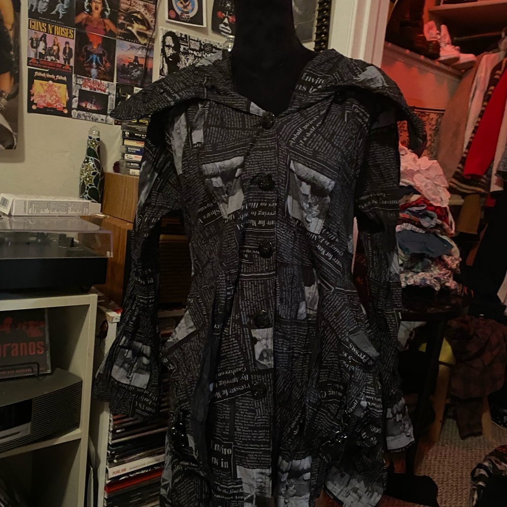 Chic Black and Gray Women's Trench Dress